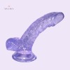 Jelly Dildo Dong Cock with Balls & Suction Cup Sexy Toy Female