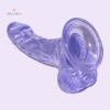 Jelly Dildo Dong Cock with Balls & Suction Cup Sexy Toy Female