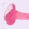 Jelly Dildo Dong Cock with Balls & Suction Cup Sexy Toy Female