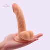 Jelly Dildo Dong Cock with Balls & Suction Cup Sexy Toy Female