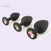 Jeweled Plug Silicone Princess Plug 3 Pieces Set India