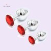 Jeweled Plug Stainless Steel Plug India 3 Pieces Multi Color