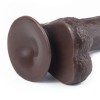 7'' Sliding Skin Dual Layer Dark Brown Dildo India