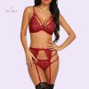 Lace Teddy Strap Babydoll Bodysuit With Garter Belts Indian Sexy Lingerie