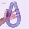 Lesbian Silicone Double Sided Dildo for Women Flexible Double Dong Vaginal G-spot and Anal Play