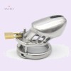 Male Chastity Lock Silver Metal Small Jailhouse Cock Penis Metal Cage