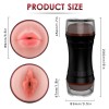 Male Masturbator Cup 2 in 1 Pocket Pussy 3D Realistic Vagina Oral India Adult Sex Toy for Man