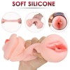 Male Masturbator Cup 2 in 1 Pocket Pussy 3D Realistic Vagina Oral India Adult Sex Toy for Man