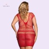 Mesh Hollow Out Mini Red Fishnet Bodysuit Online Lingerie Shopping India