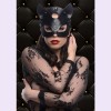 Naughty Kitty Cat Mask Restraints Face Hood Adult Sex Toys BDSM