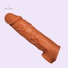 Penis Extender Enlarger Extension Elastic Long Lasting Time Size Sleeve 