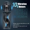 Penis Training 10 Modes India Sexual Endurance Handheld Liquid Silicone Vibrating Male Masturbator Waterproof 