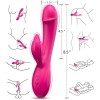 Rabbit Vibrator Clitoral Stimulator With Tongue Tickler 7 Vibration Silicone Waterproof