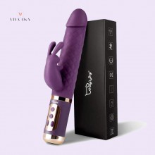 Rabbit Vibrator India 360°Rotating G Spot Clitoris Stimulation Vibrating Dildo Women Vibrator Sex Toys