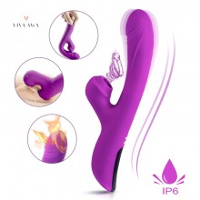 Rabbit Vibrator India Clitoral Sucking G Spot Waterproof Rechargeable Heating 10 Vibration & 3 Suction Patterns Adult Sex Toys for Women