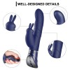 Rabbit Vibrator India G-spot  Clitoris Stimulation Rechargeable Waterproof 10x10 Vibration Modes Dual Motors Sex Toy for Women