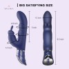 Rabbit Vibrator India G-spot  Clitoris Stimulation Rechargeable Waterproof 10x10 Vibration Modes Dual Motors Sex Toy for Women