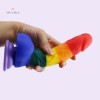 8.7Inch 22CM Rainbow Dildo Silicone Realistic Jumbo Dildo Lesbian Sex Toy India