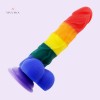 8.7Inch 22CM Rainbow Dildo Silicone Realistic Jumbo Dildo Lesbian Sex Toy India