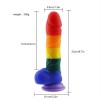 8.7Inch 22CM Rainbow Dildo Silicone Realistic Jumbo Dildo Lesbian Sex Toy India