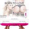 Realistic Vibrating Double-Ended Dildos Wireless Remote Rechargeable Lesbian Sex Toy