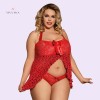Red Heart Pattern Lace Cup Halter Babydoll Dress Online Lingerie Shopping India