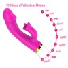 12 Speed Silicone Penis Vibrator With Tongue