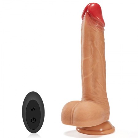 Wireless Vibrating And Thrusting Dildo With Strong Suction And Wireless Remote Control