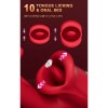 Tongue Rose Sex Toy Dildo Vibrators Clitoral Stimulator with 10 Licking Sucking 10 Vibration