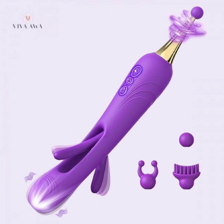 Flapping Vibrator Dildo with 7 Vibration 10 Flapping Modes Clitoral Stimulator Toy