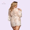 Sexy Lingerie Lace Robe Transparent Nightdresses With G-String
