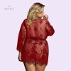 Sexy Lingerie Lace Robe Transparent Nightdresses With G-String