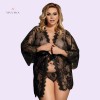 Sexy Lingerie Lace Robe Transparent Nightdresses With G-String