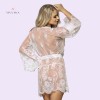 Sexy Lingerie Lace Robe Transparent Nightdresses With G-String