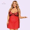 Sexy Passion Red Sheer Mesh Open Cup Babydoll Online Lingerie Shopping India