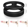 Silicone Dual Penis Ring India Erection Cock Ring Erection Enhancing Sex Toy for Man