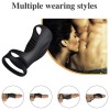Silicone Penis Ring India Three-Ring Design Cock Ring with Stretchy Longer Harder Strong Penis Sleeves
