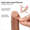 High-Quality 8 Inch 20CM Suction Cup Dildo India Dual layered Liquid Silicone Realistic Penis Cock Adult Sex Toys Online
