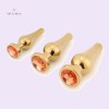 Tapered Golden Jeweled Plug 3 Pieces Set India Anal Play