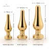 Tapered Golden Jeweled Plug 3 Pieces Set India Anal Play