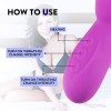 Thrusting Rabbit Vibrator India with 3 Powerful Thrusting Intensities 9 Vibration Modes Heating for G-Spot Clit Stimulation Sex Toy for Women