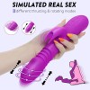 Thrusting Rabbit Vibrator India with 3 Powerful Thrusting Intensities 9 Vibration Modes Heating for G-Spot Clit Stimulation Sex Toy for Women