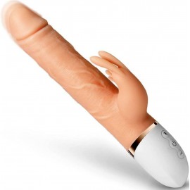 Dildo Rabbit Vibrator Thrusting Heating Vibrating Dildo India with 3 Thrusting Rotating & 8 Vibration