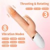 Dildo Rabbit Vibrator Thrusting Heating Vibrating Dildo India with 3 Thrusting Rotating & 8 Vibration