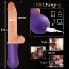 Vibrating Thrusting 42 ℃ Heating Dildo Silicone 10 Vibrating 6 Telescopic Modes