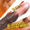 8.7" Big Black Dildo Wireless Remote Control 5 Thrusting speeds 10 Vibrating patterns