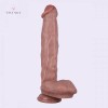 10.6 Inch Large Ultra Realistic Liquid Silicone Suction Cup Dildo with Balls