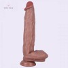 10.6 Inch Large Ultra Realistic Liquid Silicone Suction Cup Dildo with Balls