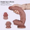 10.6 Inch Large Ultra Realistic Liquid Silicone Suction Cup Dildo with Balls