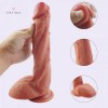 9.8 Inch Ultra Realistic Dual-Density with Balls Liquid Silicone Suction Cup Dildo